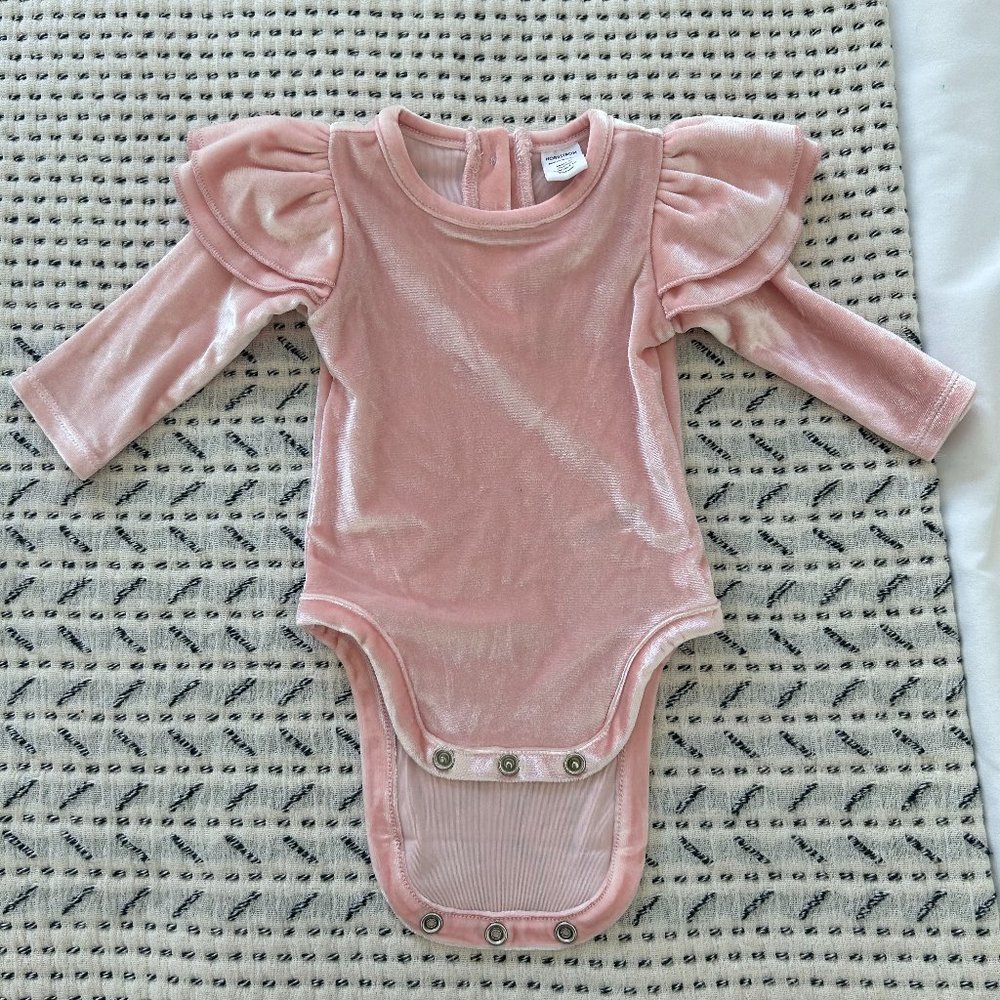 Nordstrom Pink Velvet Onesie